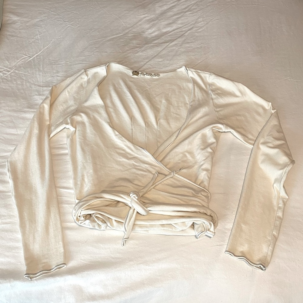 Knit wrap top